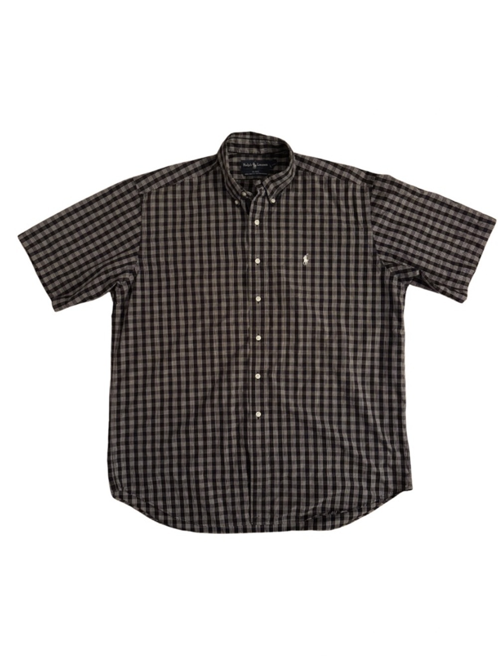Ralph Lauren « Blake Fit » Black & Gray Check Button-Down Shirt